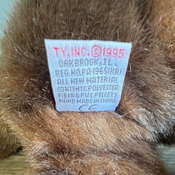 Vintage 1995 Ty Classics Collection‎ PJ the Teddy Bear Plush w/ Swing Tag - Picture 5 of 6